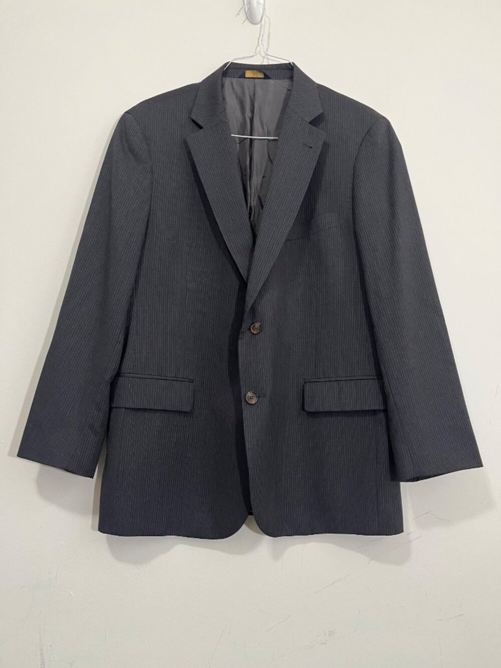 Brooks Brothers 346 Sport Coat 43R Gray Blazer Madison Fit 100% Wool 2 Button